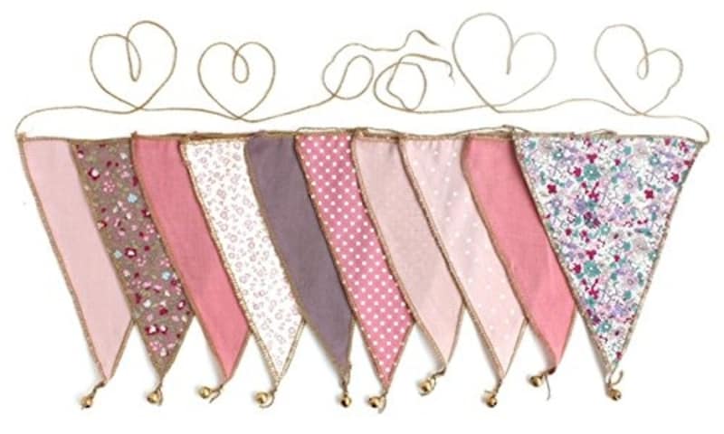 Numero74 トライアングルundefinedガーランド（ピンク系undefined星プリント入り）