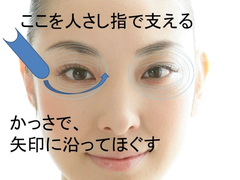 目の下も同じように
