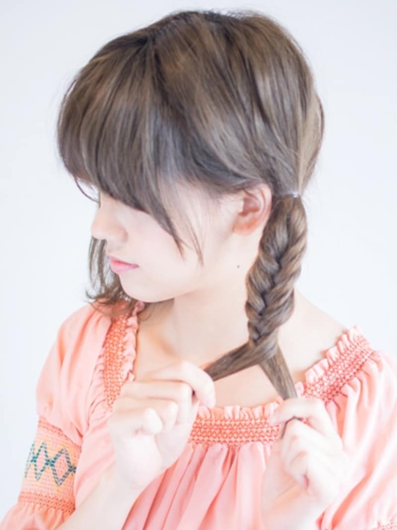 10センチ動きになる毛を残す