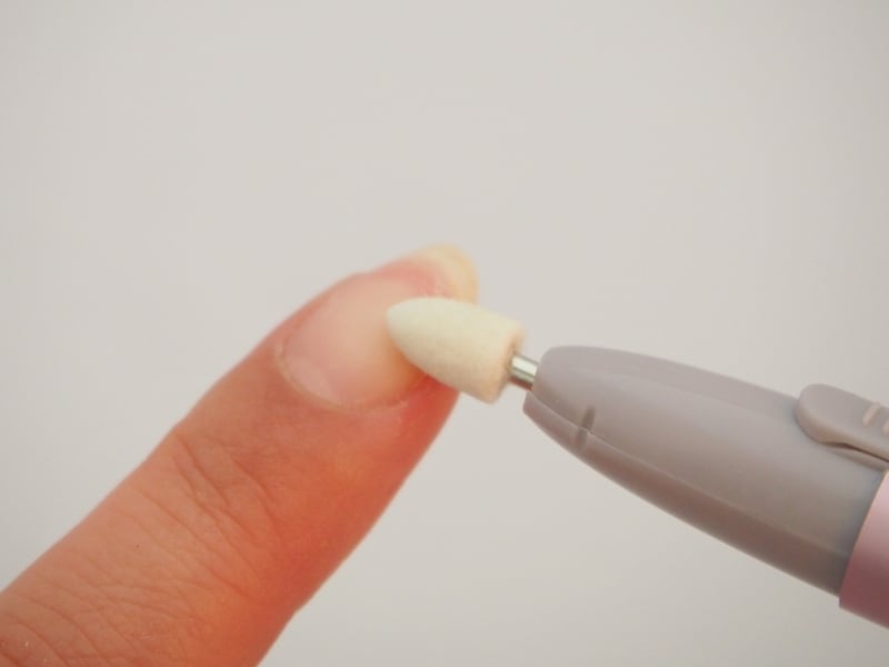 仕上げアタッチメントで磨くと表面がなめらかに