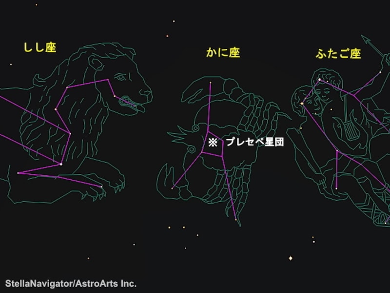 ふたご座、かに座、しし座