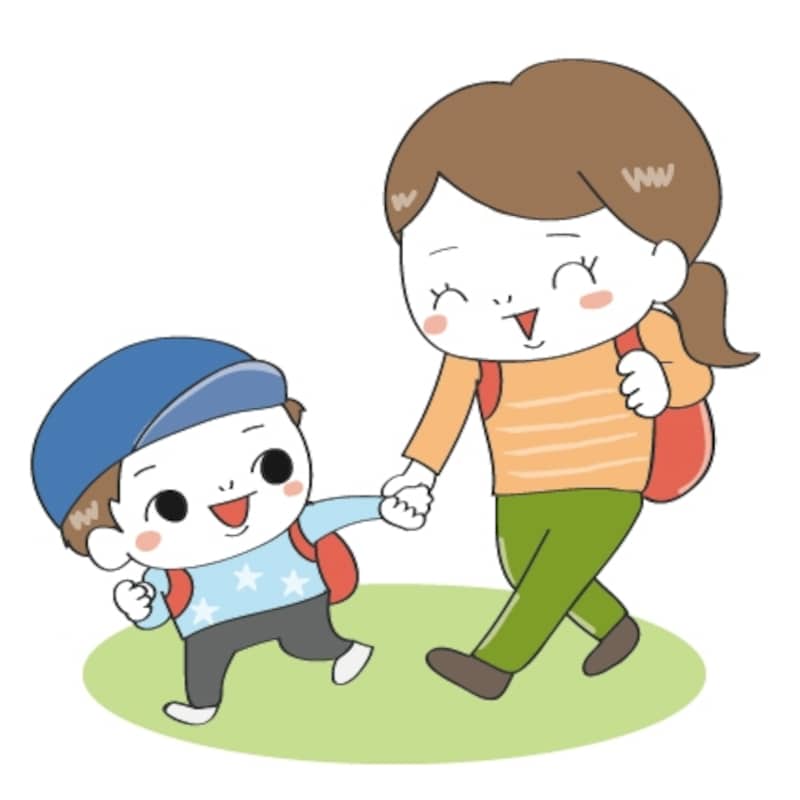 親子 遠足 イラスト カラー かわいい