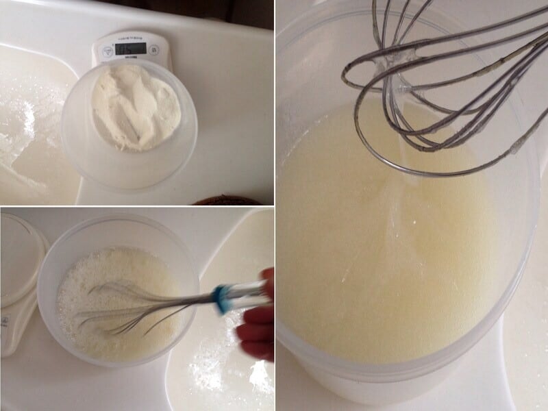 とろとろ石鹸づくり♪クッキングみたいで楽しいです。他の掃除に使う時には、エッセンシャルオイルを混ぜててもよい香りがしておすすめですよ。