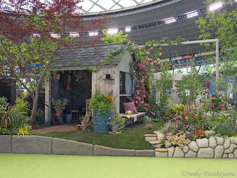 ガーデン部門大賞「小鳥とにわとりと青い空」