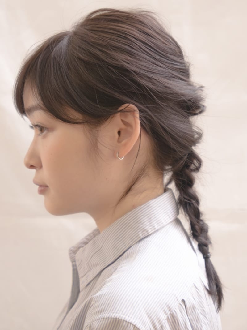 髪の崩し方と引き出し方