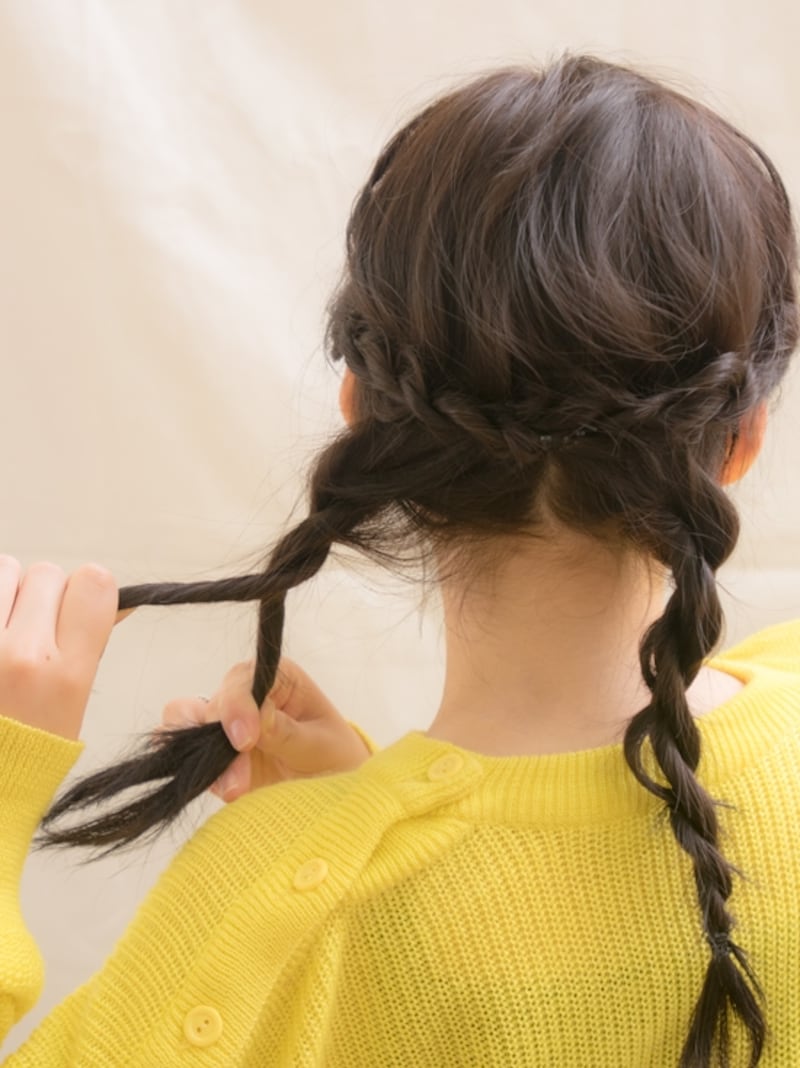 1~5の工程と同様にロープ編みする