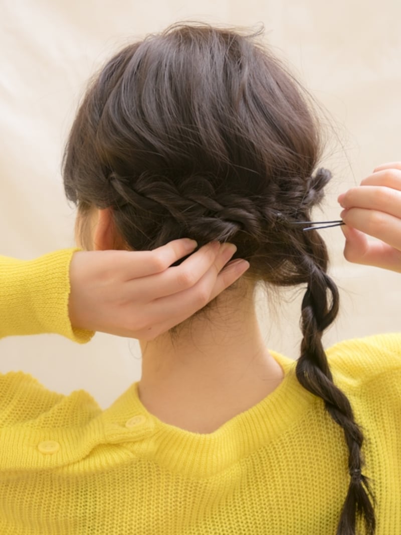 数カ所にアメピンをさして固定