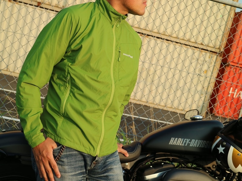 モンベル ライトシェルアウタージャケット（メドーグリーン）