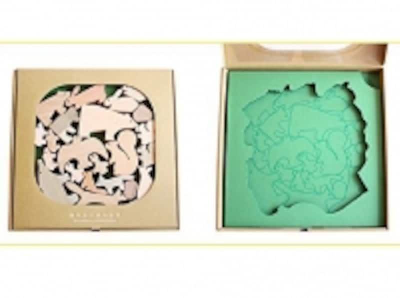 パズル画が描かれたケースは、パズル遊びしながらお片づけができます