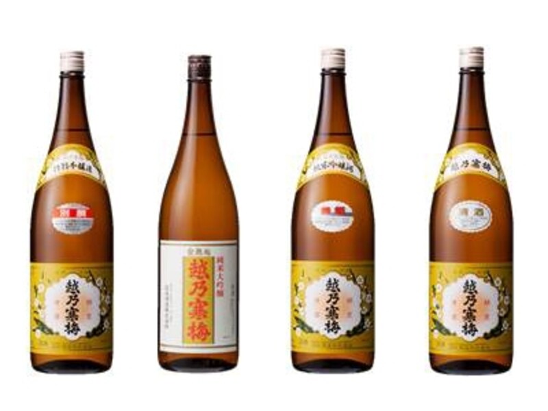 左から別撰、金無垢、無垢、白ラベル