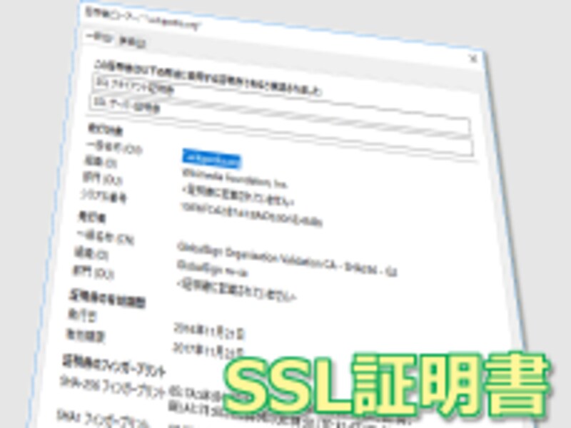 ウェブサイトの運営者(運営組織)の身元を確認するSSL証明書