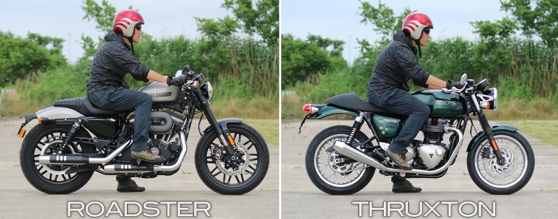 ロードスターとスラクストンのポジションを比較。その違いは明白に。