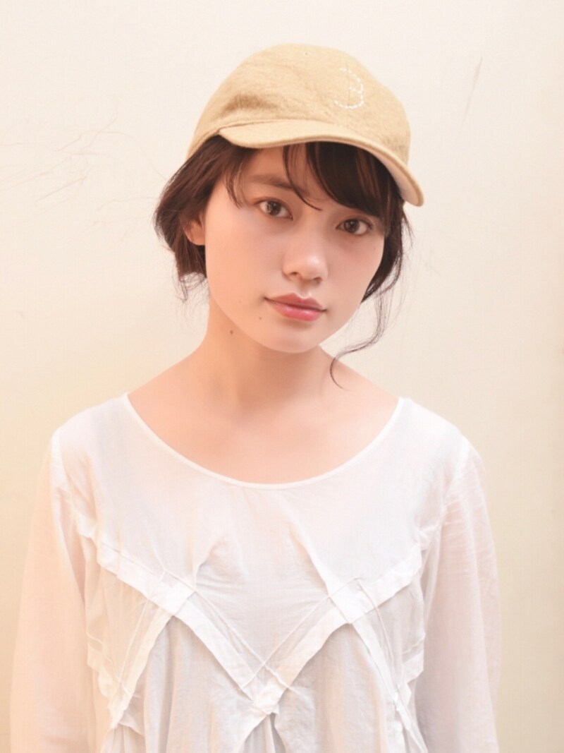 キャップに似合う髪型・正面