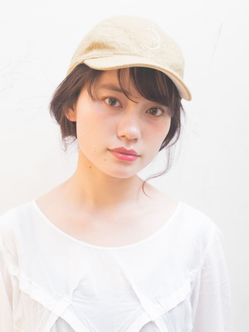 キャップに似合う髪型・正面