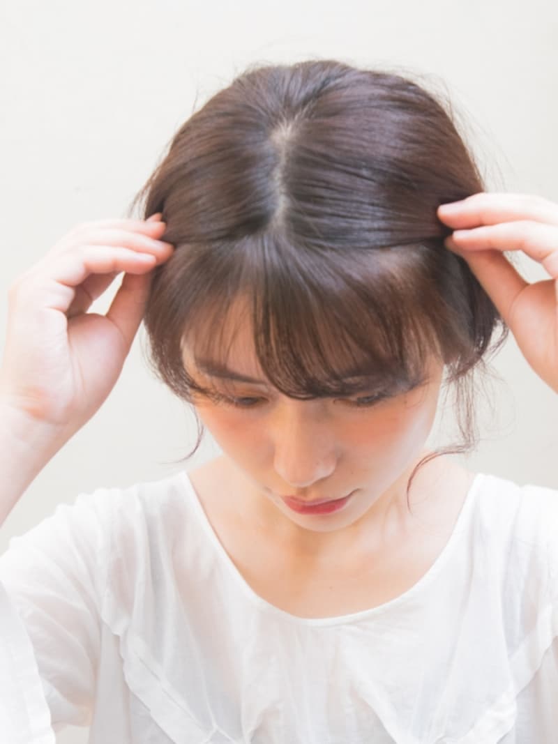 シースルーバングになるくらいの透け感が今っぽさのポイント