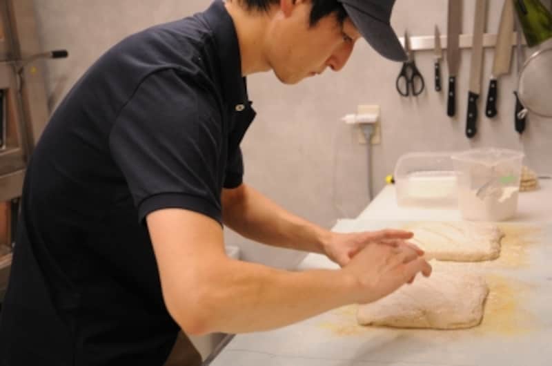 クープを入れているところ