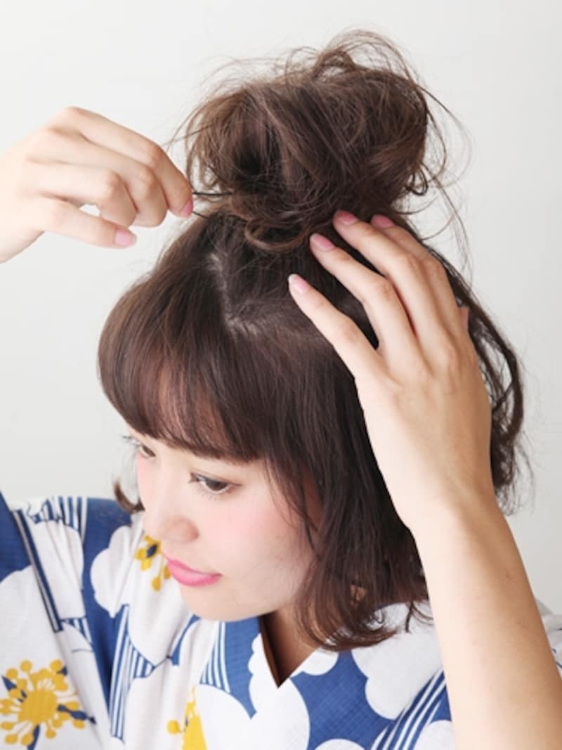 ボリューム感のバランスを見ながら形を整えて完成！