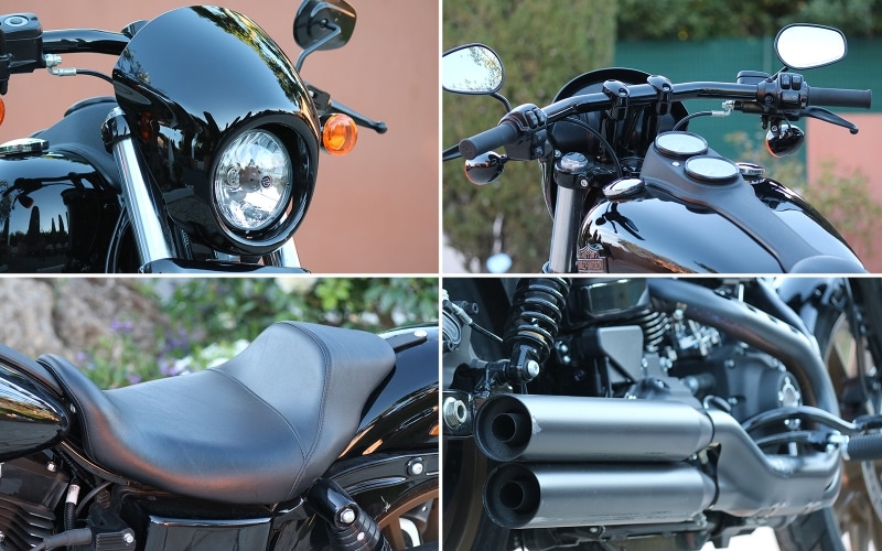 ビキニカウル、ドラッグバー&ストレートライザーというハンドル、ガンファイターシートなどクラブスタイルの典型とも言えるパーツが標準装備に