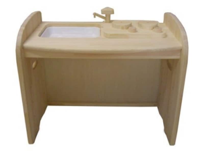 木遊舎/ひのきキッチンテーブル(白木) (18900円)