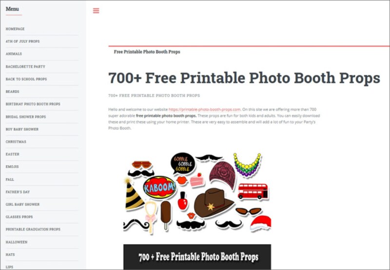 700+ Free Printable Photo Booth Props