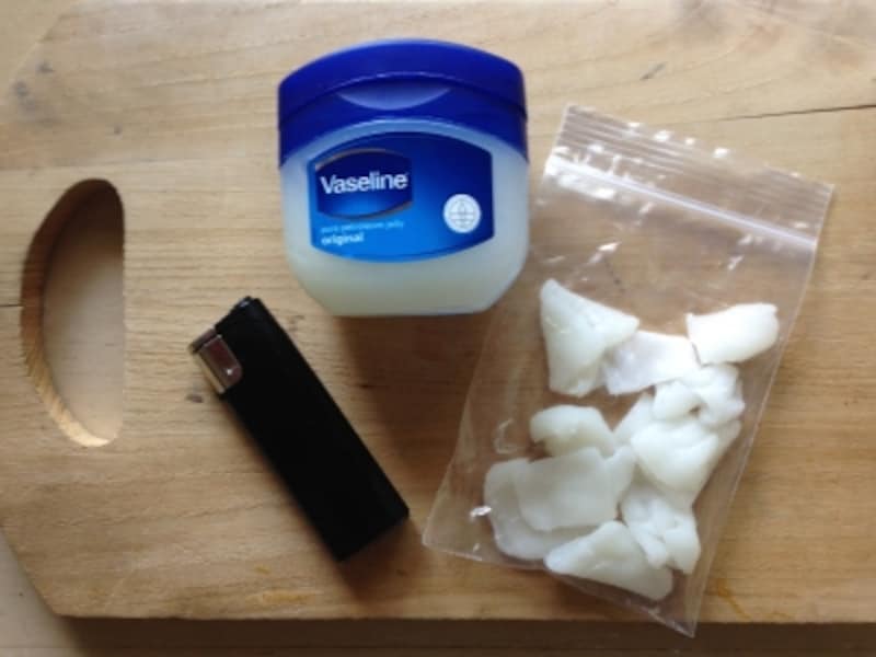 ワセリンと脱脂綿だけで作る着火材