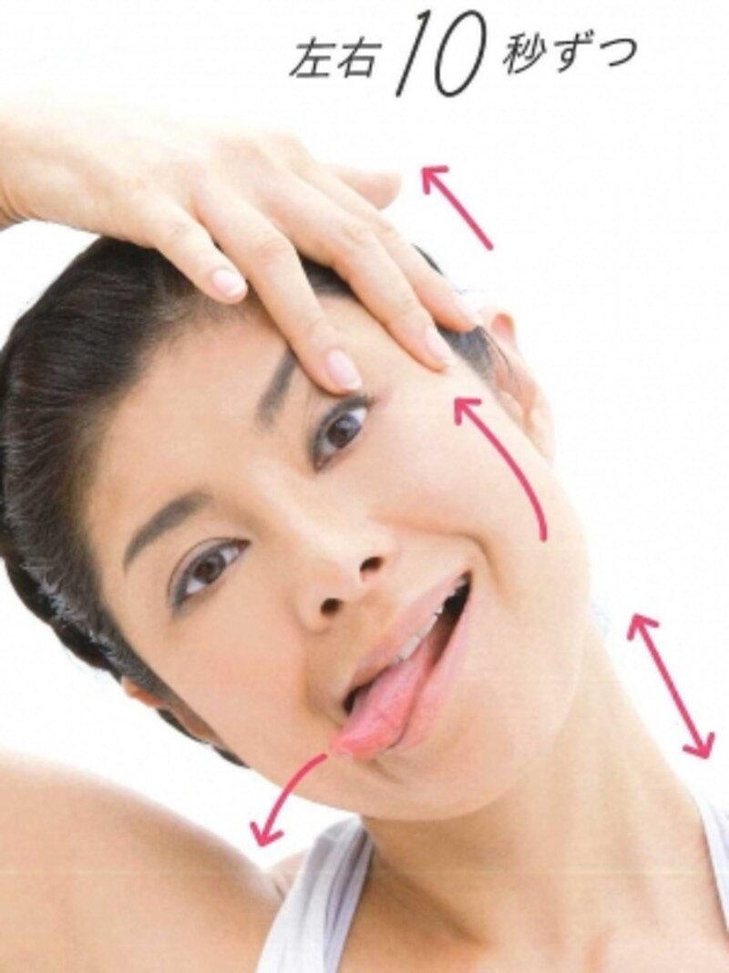憎きほうれい線を消す顔ヨガ こめかみリフト 小顔 All About