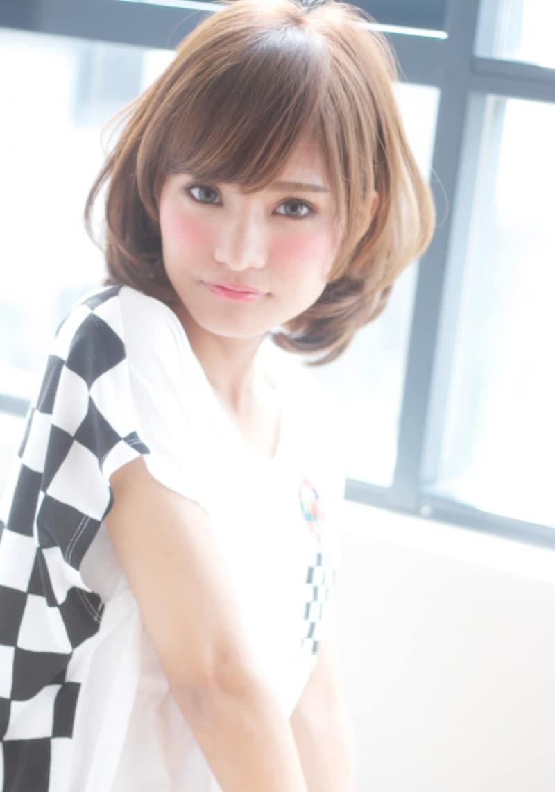 前髪ありひし形ワンカール