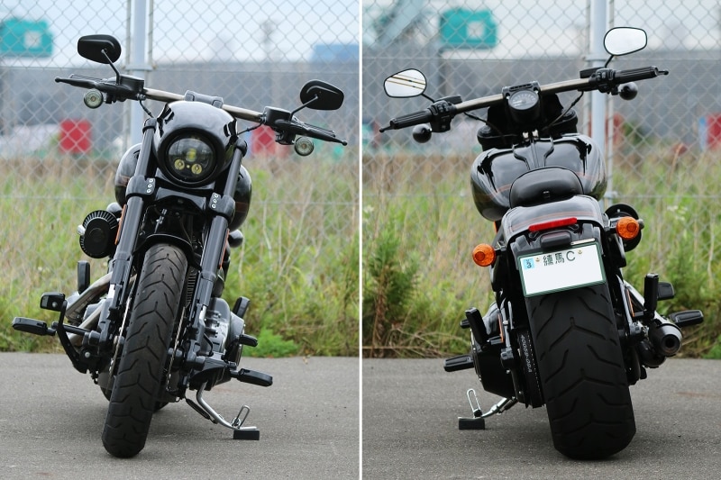 ハーレーダビッドソン FXSE CVO プロストリート ブレイクアウト フロントビュー & リアビュー