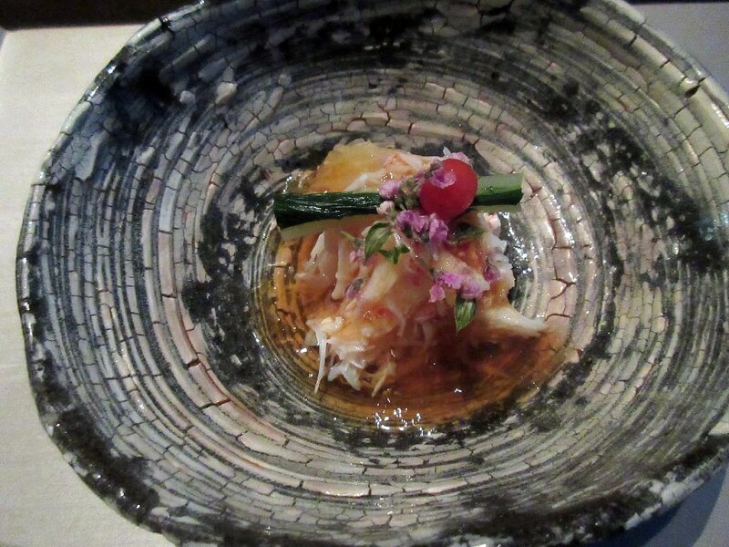 先附二種／毛蟹酢