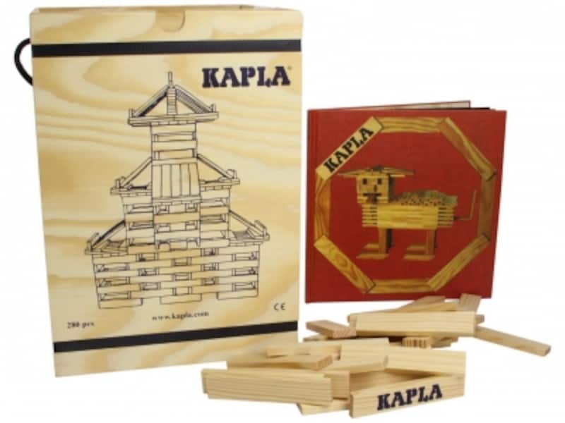KAPLA/カプラ280(白木)+デザインブック(中級・赤)undefined木箱入り (16000円)