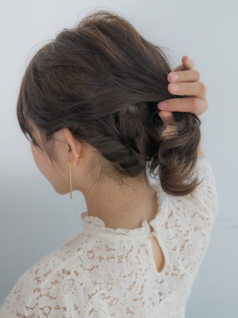 トップがふんわりするように意識する