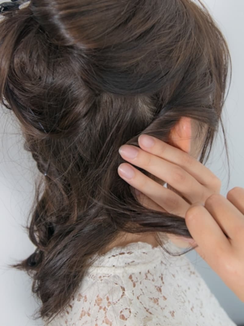 軽めにねじっておくと、崩しやすい