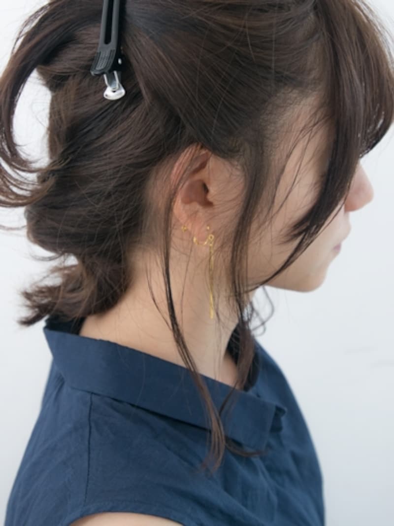 1～1.5センチくらいの毛束が目安