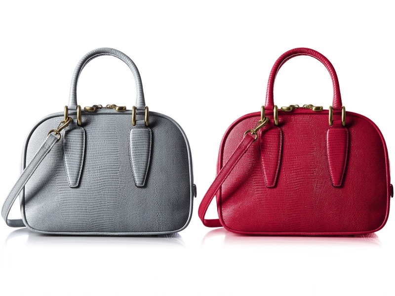 左から、アイスグレーとレッドundefined[トフアンドロードストーン] TOFF&LOADSTONE(トフアンドロードストーン) ハンドバッグ ミニヨンリザード