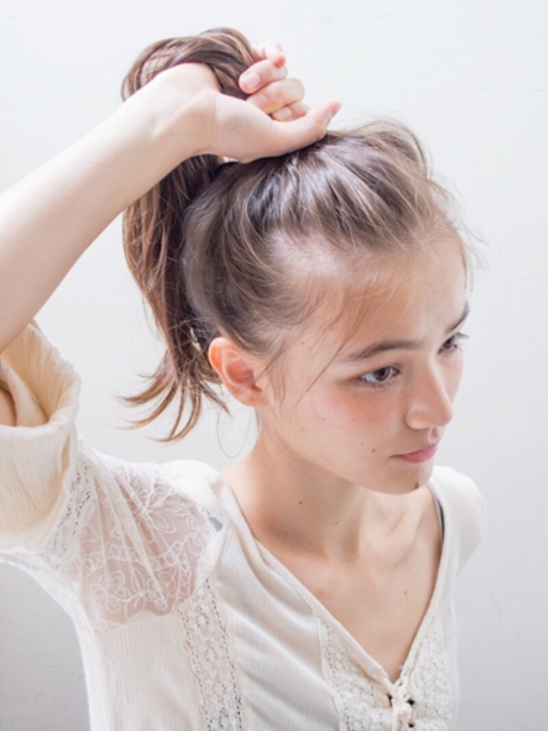 後頭部が緩みやすいので注意する