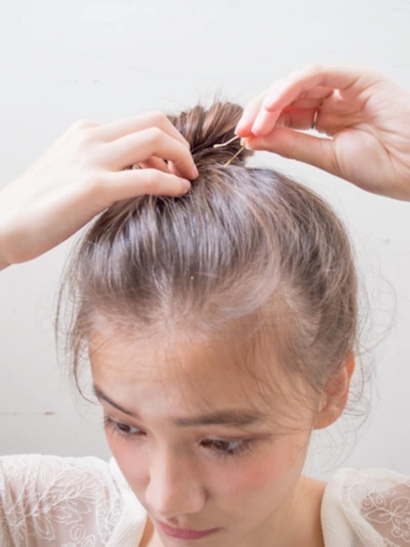 シリコンゴムに向かってしっかり留める