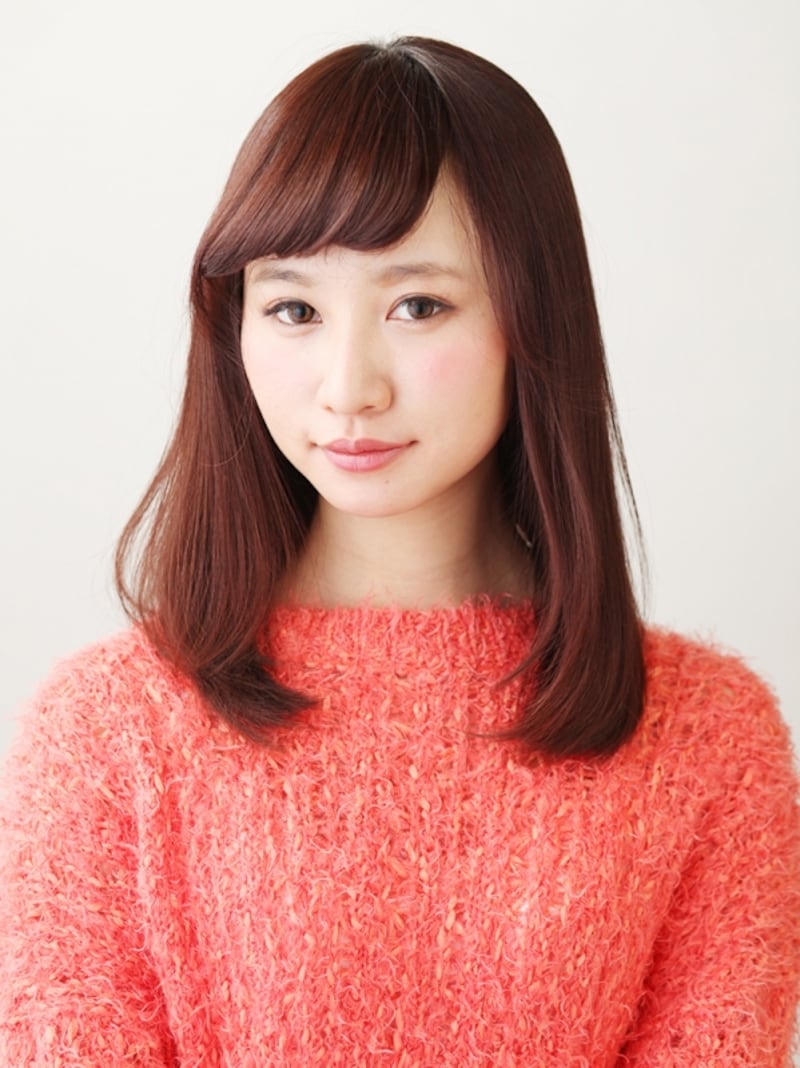 短め流しバング