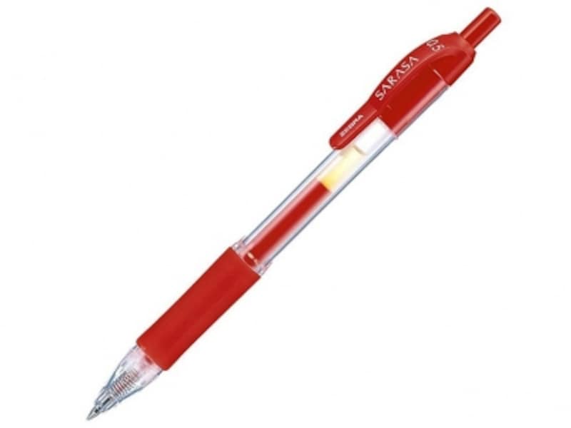 ゼブラ／ジェルボールペン サラサ 0.5 赤 5本 （540円）