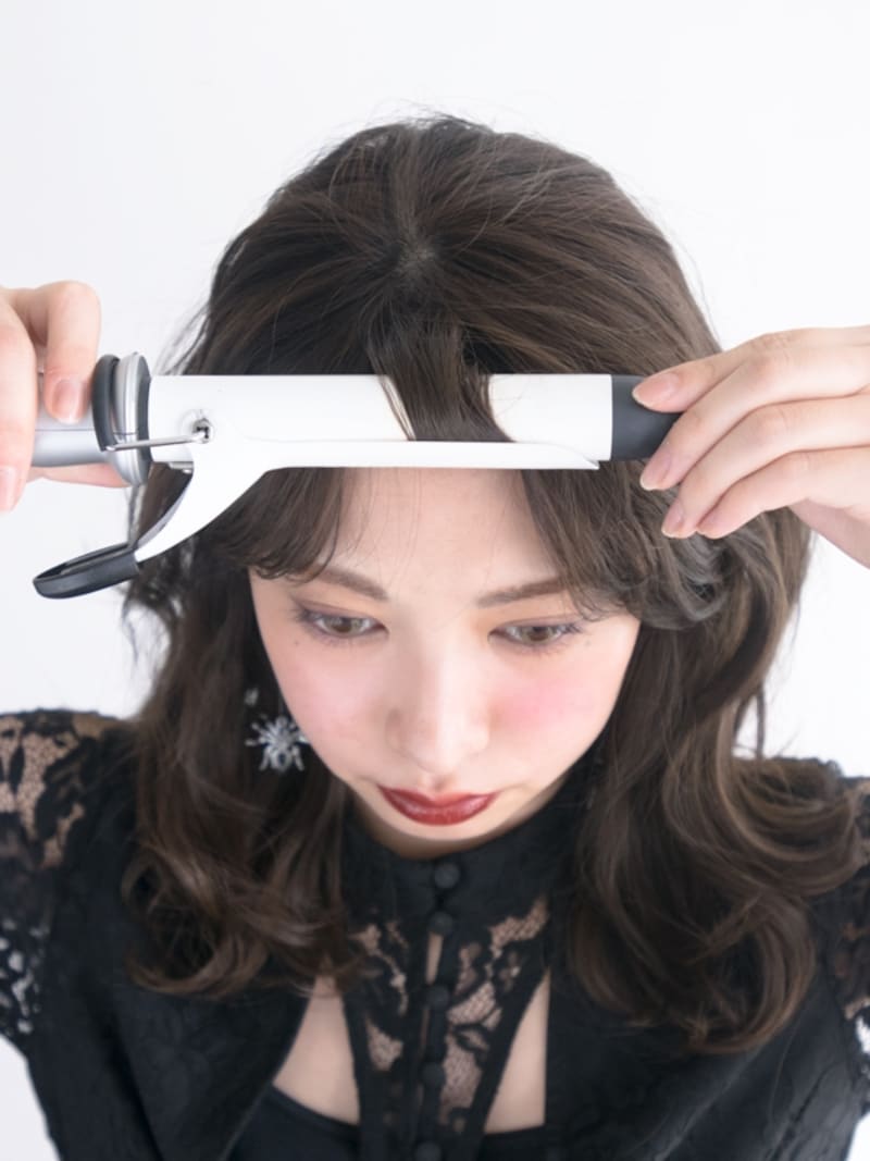 前髪もまいておくとかわいい