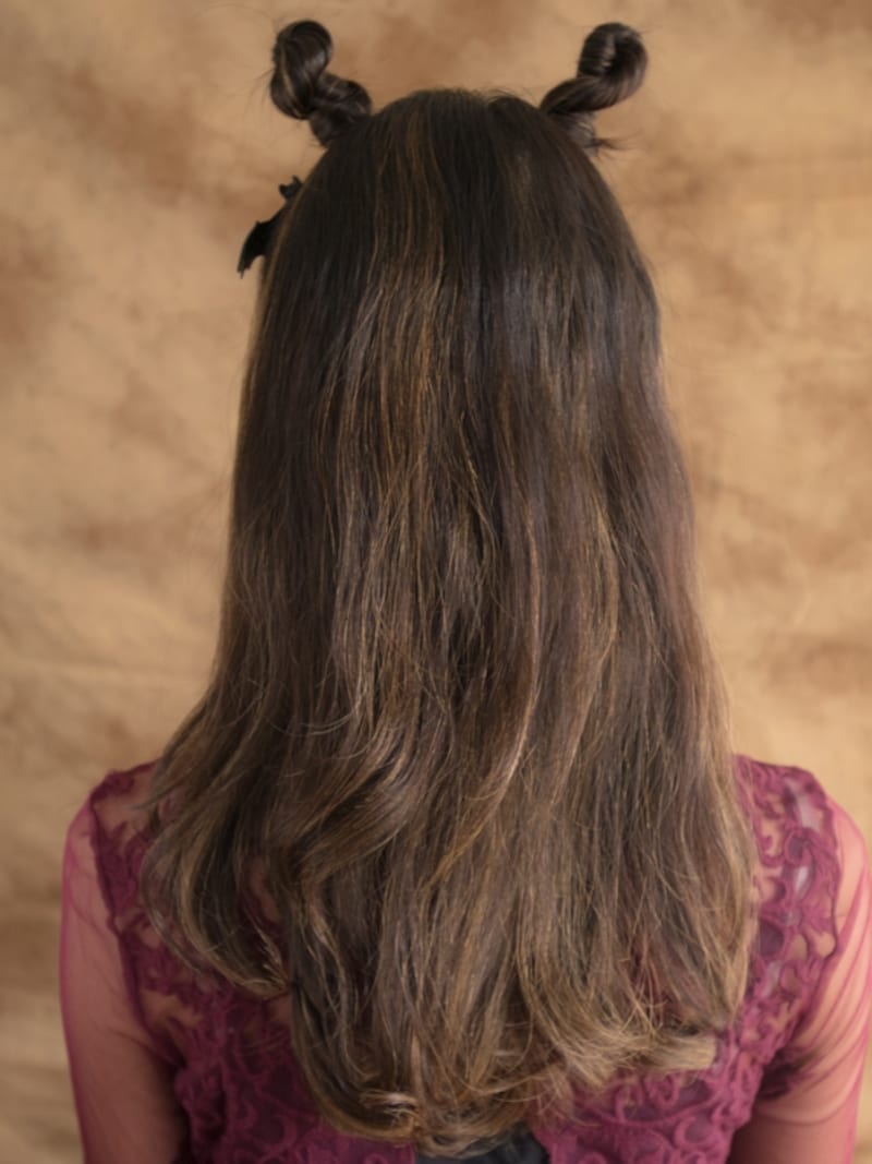 ハロウィンの小悪魔風デビルホーンヘア