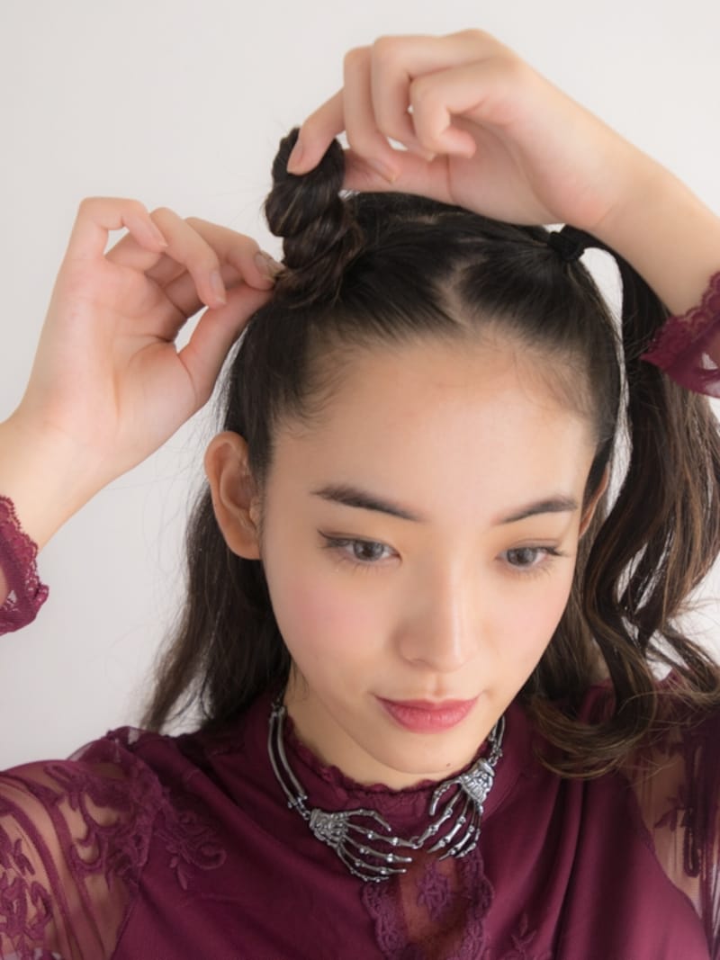 毛先ギリギリまで巻きつけると良い