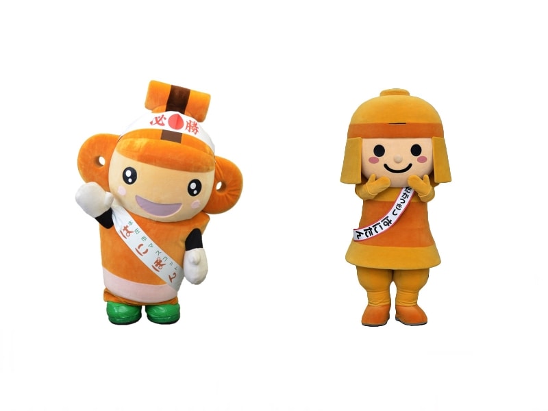 左から、はにぽん、はにたん