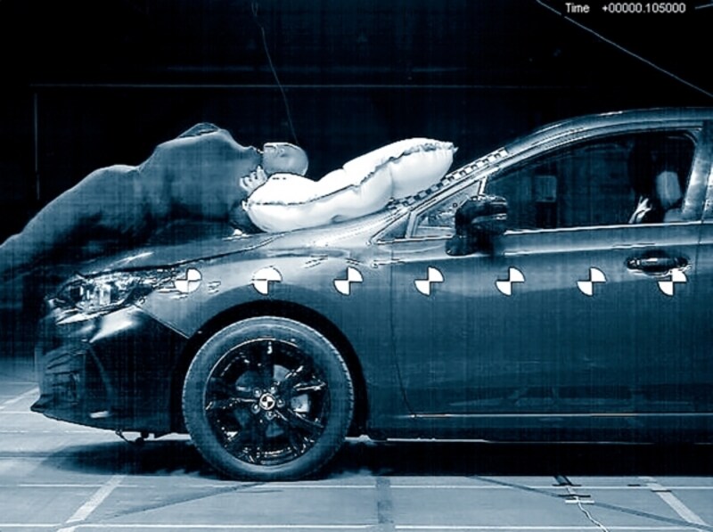 歩行者保護エアバッグ展開イメージ