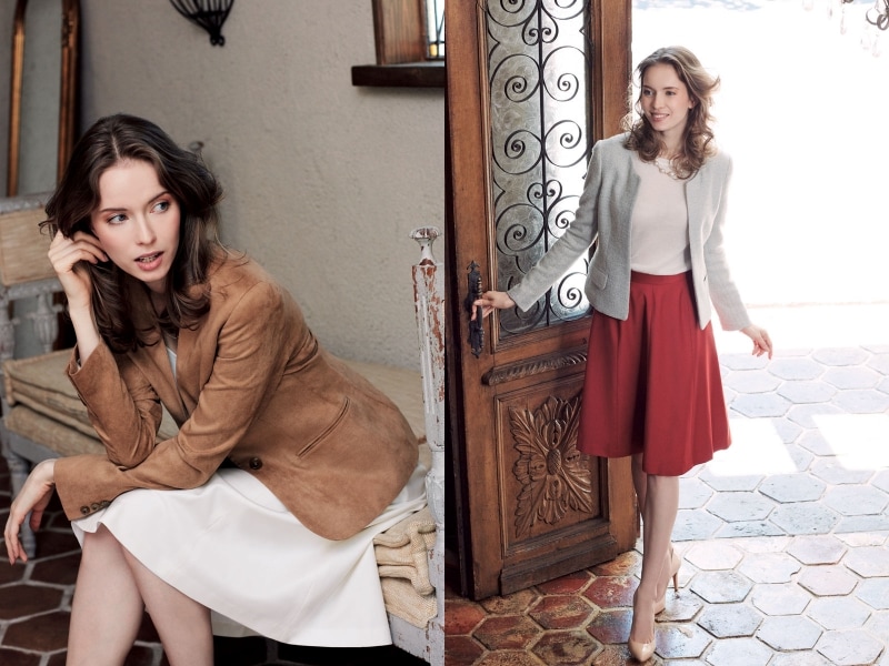 上下異素材でバラバラに着まわすのがトレンドundefined画像提供:HANABISHI