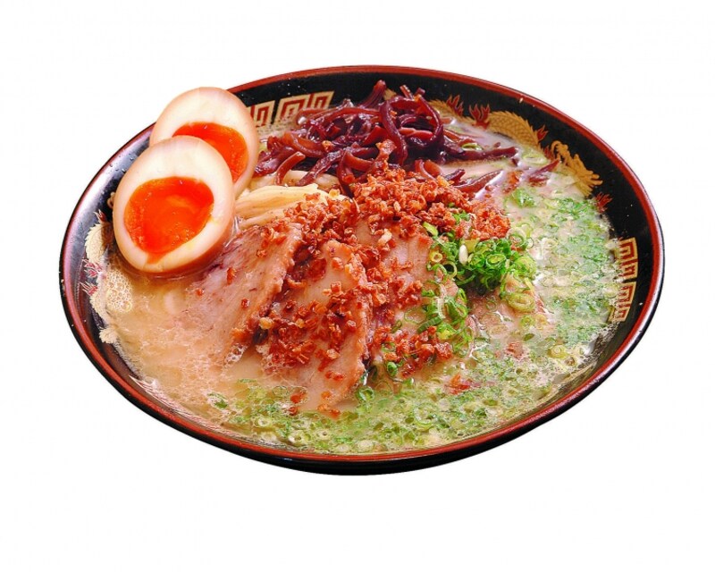 【鹿児島】半熟煮玉子入豚とろラーメン(鹿児島ラーメン豚とろ)