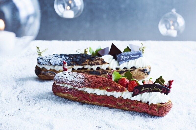 エクレアケーキ（28cm のエクレア） ￥3,000 ストロベリー / 丹波の黒豆