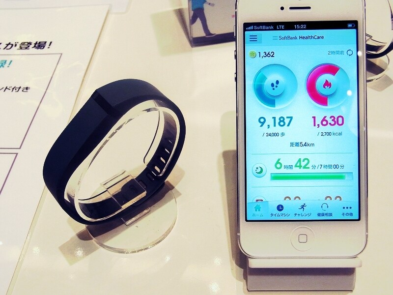 ワイヤレスリストバンド型スマートガジェット「fitbit」