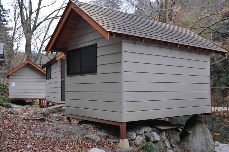 浦山清流キャンプ場のバンガロー