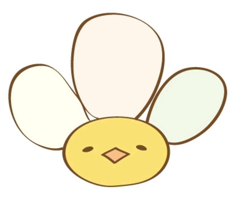 ひよこの羽子板の羽根です。