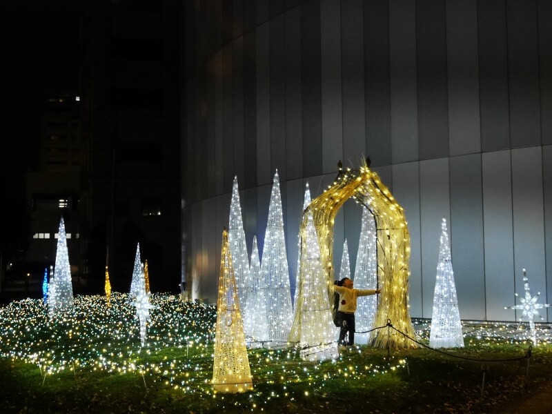 光に包まれて撮影ができるフォトスポット(2016年11月26日撮影)